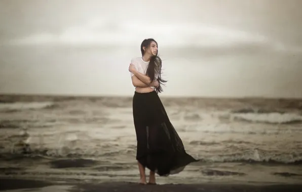 Picture sea, girl, Marya