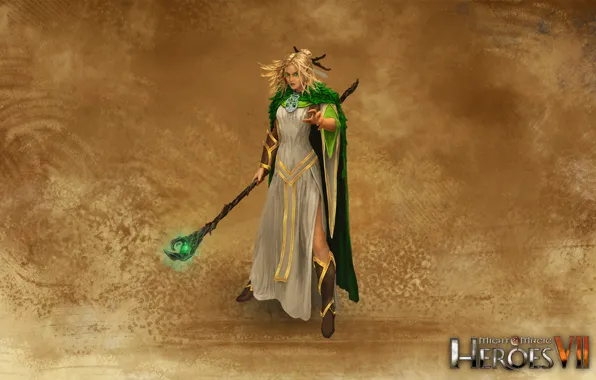 Druid, Elf, Staff, Might &amp; Magic 7, Heroes of might and magic 7, Forest Alliance