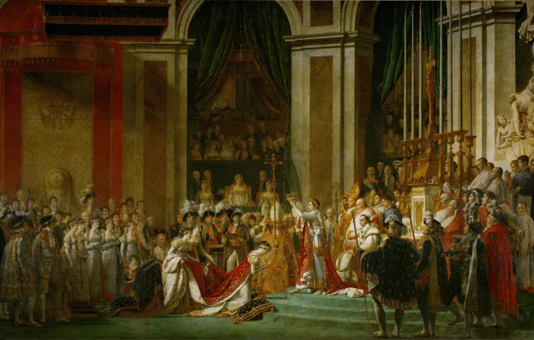 Napoleon, Jacques-Louis David, art, The anointing of the Emperor, The Coronation Of Napoleon