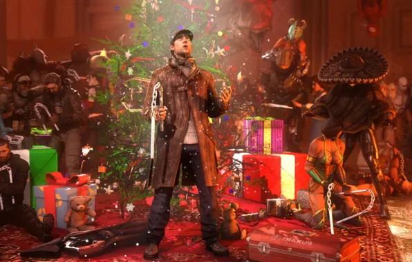 Picture holiday, tree, new year, Christmas, gifts, Halo, christmas, mass effect