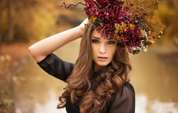 Portrait, bokeh, brown-eyed, Martin Kühn, Elvira
