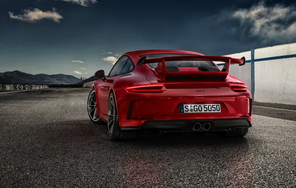Picture 911, Porsche, spoiler, Porsche, red, GT3
