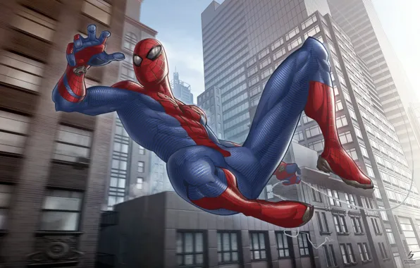 Picture art, Spider-man, marvel comics, The Amazing, Patrick Brown, fan