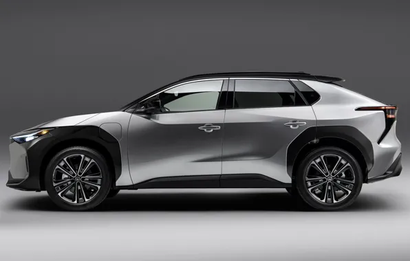Grey background, exterior, 2023, Toyota bZ4X