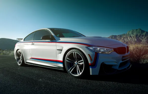 Picture coupe, sports car, BMW M4, white car, Coupe M Performance