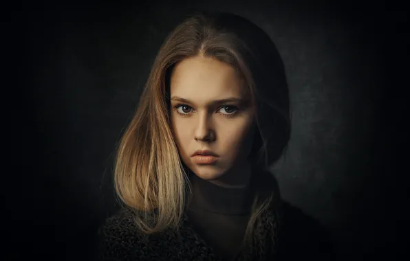 Portrait, girl, Sergey Piltnik