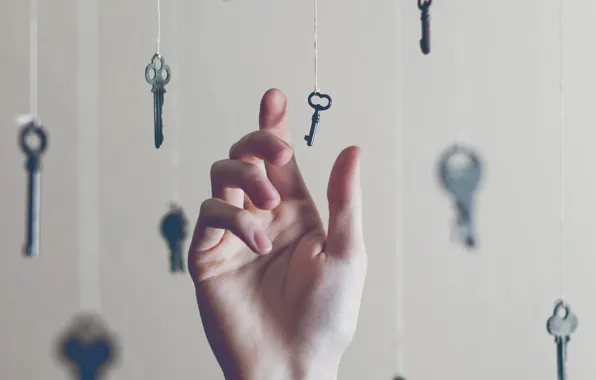 Picture background, hand, key