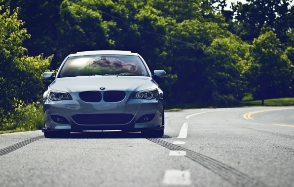 Road, tuning, BMW, car, front, five, BMW 5 Series
