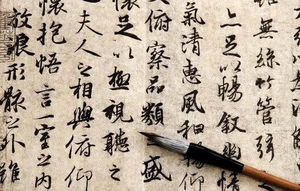 Picture paper, ink, Chinese characters, papyrus