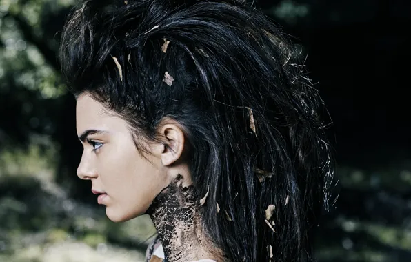 Model, brunette, profile, Kendall Jenner