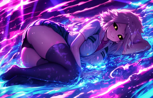 Anime, art, wallpaper, art, Mina Ashido, my hero academia, The hero, My hero academy