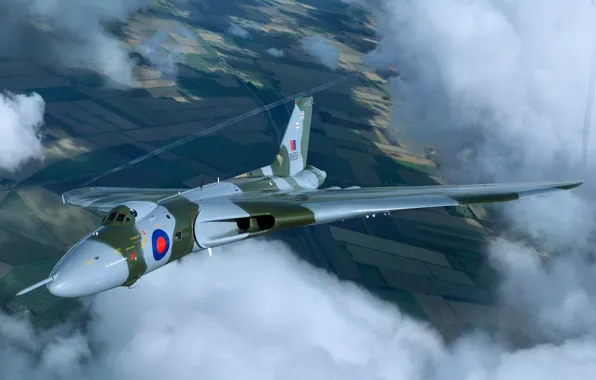 Clouds, flight, bomber, strategic, RAF, Avro, Vulcan