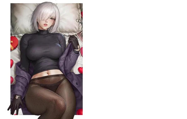 Picture SPY x FAMILY, white hair, anime, oppai, sexy, boobs, sexy babe, hot