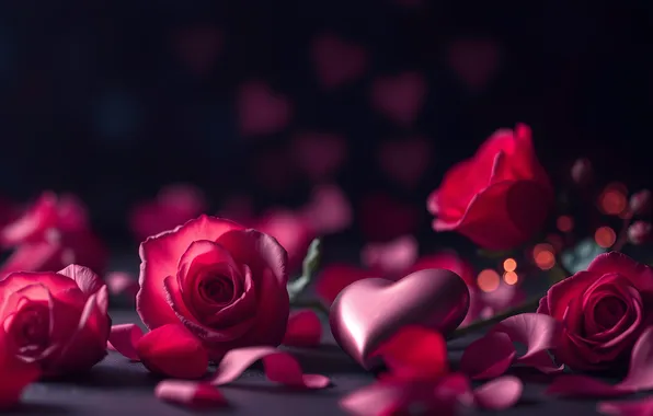 Love, holiday, heart, heart, hearts, heart, Valentine's Day, AI art