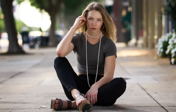 Girl, street, Sarah