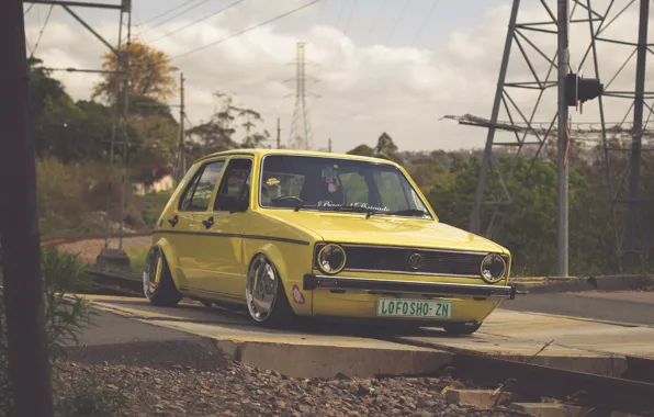 Picture volkswagen, golf, tuning, germany, low, mk1, stance