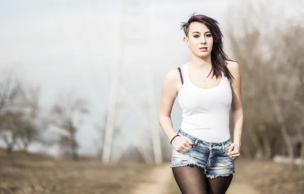 Girl, background, portrait