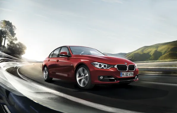 BMW, red, 3 Series