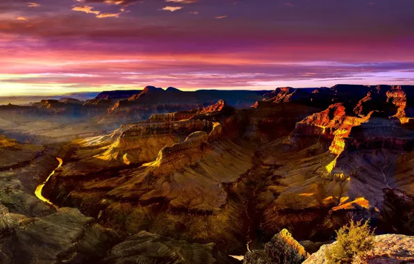 The sky, light, landscape, sunset, mountains, bright, nature, open