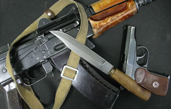 Machine, Aksu, Finca, the Makarov pistol