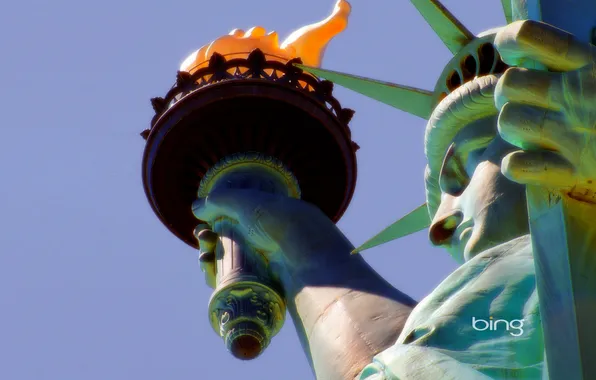 Freedom, macro, torch, statue, USA
