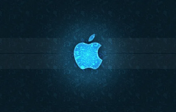Blue, strip, pattern, apple, Apple