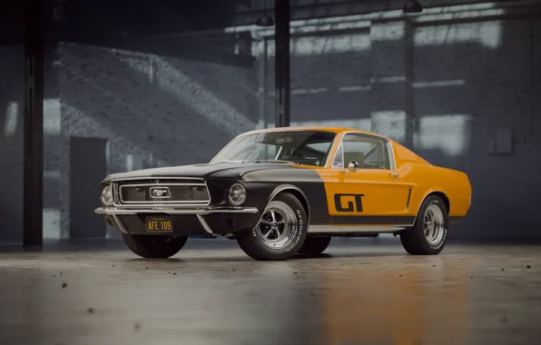 Mustang, Ford, Auto, Retro, Machine, Ford, Art, Fastback