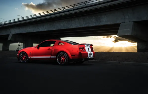 Picture Mustang, Ford, Shelby, GT500, Muscle, Light, Red, Car