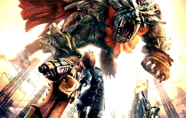 Game, monster, anime, survivor, fight, God Eater, God Eater 2