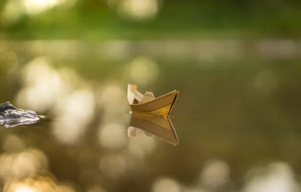 Picture sea, water, paper, background, boat