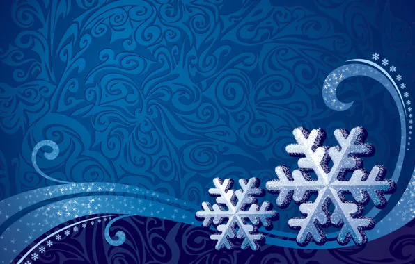 Snowflakes, background, patterns, texture