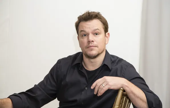 Look, actor, sitting, producer, writer, Matt Damon, Matt Damon, pose