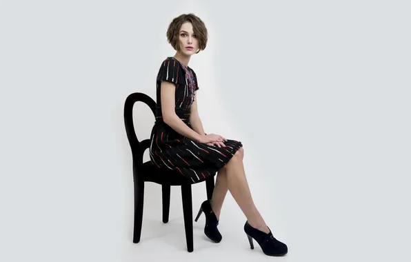 Picture look, actress, brunette, chair, keira knightley