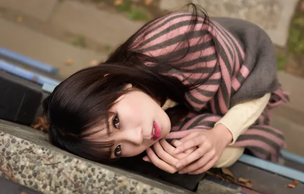 Look, girl, hair, Asian, cutie