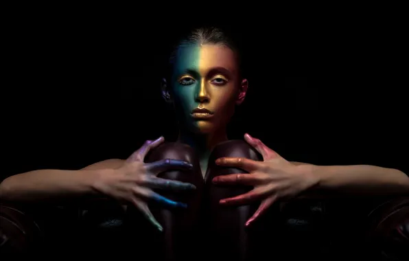 Picture girl, makeup, Body painting, Eugene Shvets