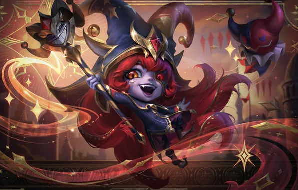 Smile, game, baby, characters, League of Legends, red hair, lol, LoL