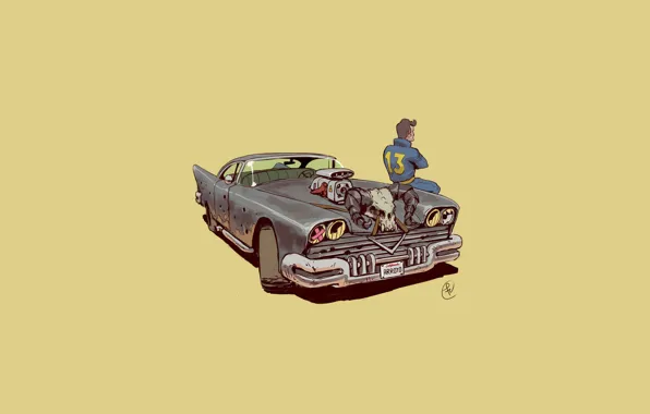 Auto, Minimalism, Machine, Fallout, Art, Character, Arroyo, Arroyo