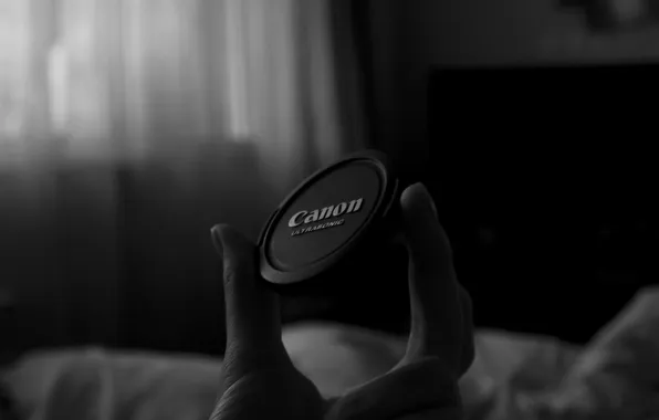 Macro, hands, black and white, Canon