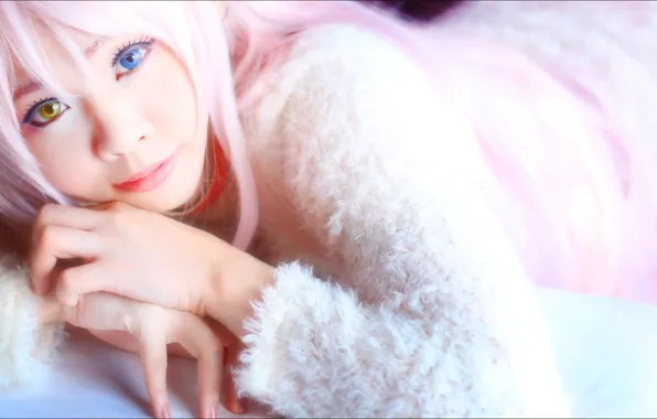 Picture girl, eyes, sweet, cosplay, Asian Woman