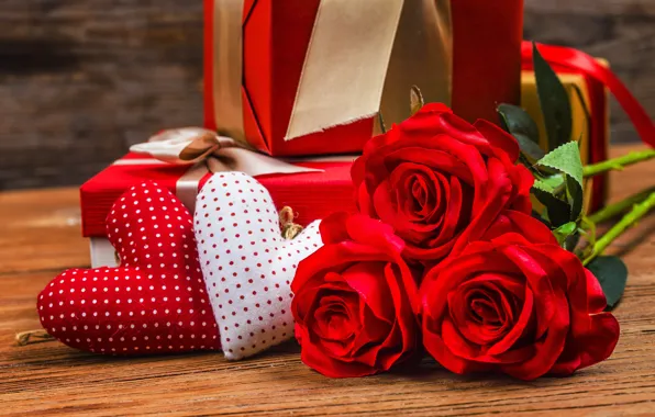 Love, holiday, gift, roses, heart, love, Valentine's day, hearts