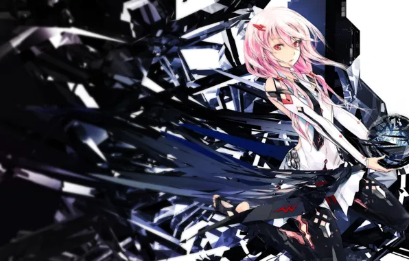 Void, girl, ball, art, pink hair