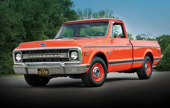 Picture background, Chevrolet, Chevrolet, pickup, 1970, the front, Pickup, C10