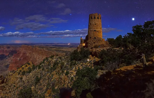 AZ, USA, Grand Canyon National Park, watchtower