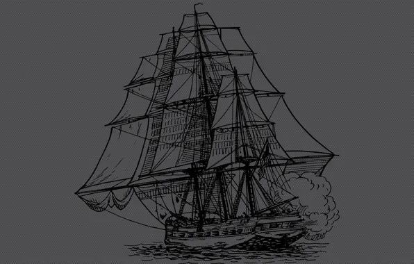 Background, graphics, sailboat