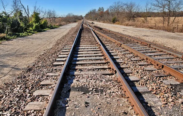 Road, the way, Wallpaper, rails, railroad, picture, sleepers, railway