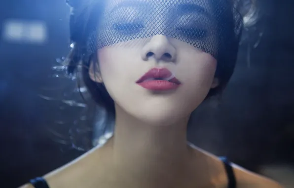 Girl, smoking, asian, ziyaozkoc