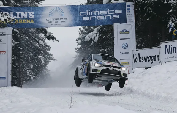 Picture White, Snow, Sport, Volkswagen, Sweden, WRC, Rally, Volkswagen