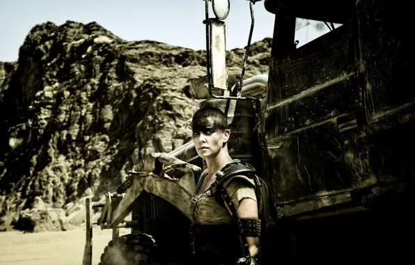 Charlize Theron, Charlize Theron, postapocalyptic, Mad Max, Fury Road, Mad Max, this moment, Road rage