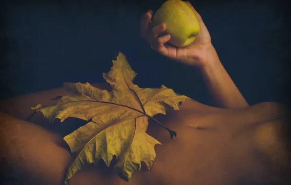 Apple, woman, texture, leaf, darkness, All about Eve