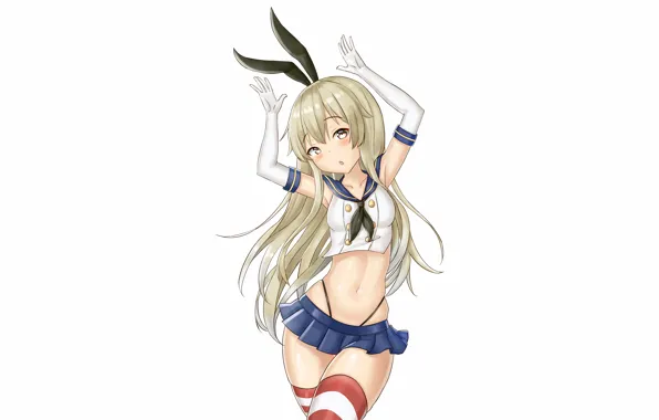 Girl, sexy, thighhighs, long hair, anime, beautiful, pretty, attractive